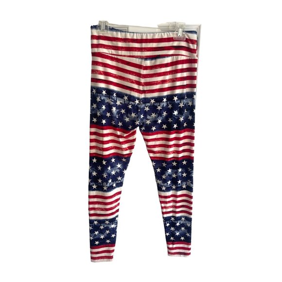 LuLaRoe Patriotic American Flag Leggings Size: O/S - Picture 3 of 5